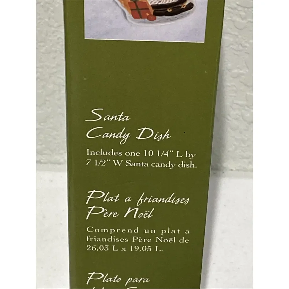 Santa Claus Ceramic Cookie‎ Candy Dish Christmas Plate Seasonal Elements NEW